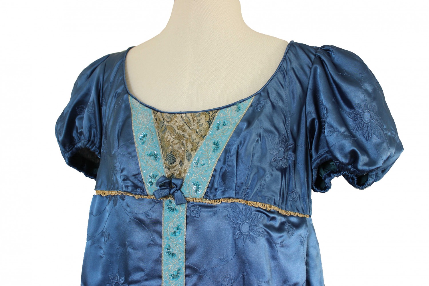 Ladies 19th Century Regency Jane Austen Evening Ball Gown Size 14 - 16 Image